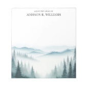 Waterverf Misty Mountains van het bureau van Notitieblok (Voorkant)