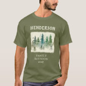 Waterverf Misty Wood Matching Rustiek T-shirt (Voorkant)