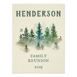 Waterverf Misty Wood Retro Rustiek Perfect Poster