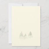 Waterverf Misty Wood Retro Rustieke Familiereünie Kaart (Achterkant)