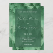 Waterverf Misty Woodland Rustic Modern Kaart (Voorkant / Achterkant)