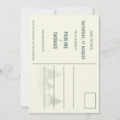 Waterverf Misty Woodland rustieke bruiloft Save The Date (Achterkant)