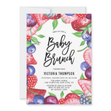 Waterverf Mix Berries Summer Baby shower Brunch