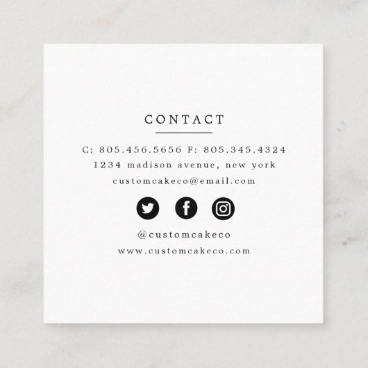 Waterverf Mixer Cake + Bakkerij Visitekaartje (Achterkant)