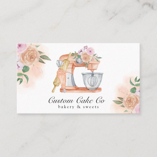Waterverf Mixer Cake + Bakkerij Visitekaartje (Voorkant)