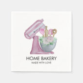 Waterverf Mixer en Bloemen Bakken Servet (Voorkant)