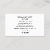 Waterverf Mixer en Bloemen Bakken Visitekaartje (Achterkant)