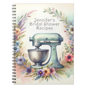 Waterverf Mixer & Flowers Vrijgezellenfeest Notitieboek