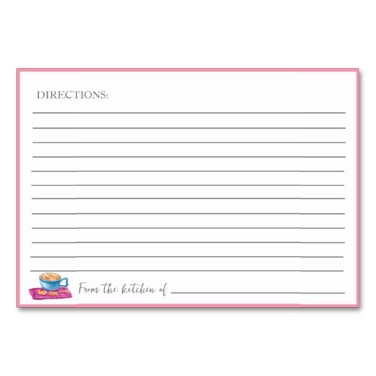 Waterverf Mixer met Rozen Recept Exchange Kaart (Achterkant)