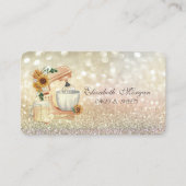 Waterverf Mixer Sunflower Bokeh Bakery Visitekaartje (Voorkant)