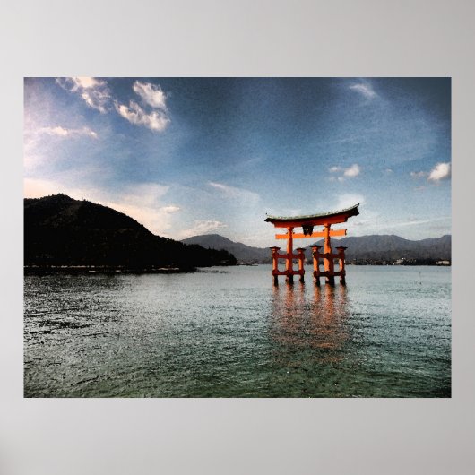 Waterverf Miyajima Poster (Voorkant)