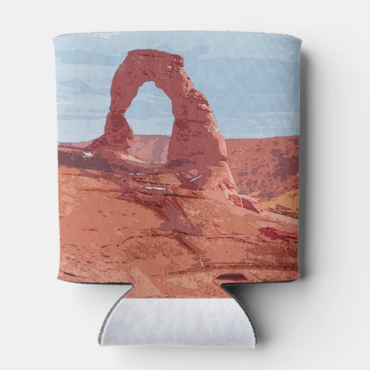 Waterverf Moab Arches Park Utah Bruiloft Blikjeskoeler (Achterkant)