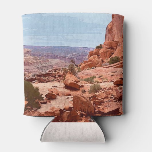 Waterverf Moab Arches Park Utah Bruiloft Blikjeskoeler (Achterkant)