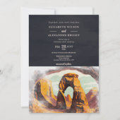 Waterverf Moab Arches Park Utah Bruiloft Kaart (Voorkant)