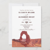 Waterverf Moab Arches Park Utah bruiloft uitnodigi Kaart (Voorkant)