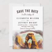 Waterverf Moab Arches Park Utah Save the Date Kaart (Voorkant)