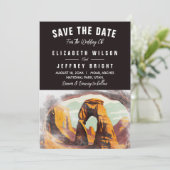 Waterverf Moab Arches Park Utah Save the Date Kaart (Staand voorkant)