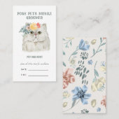 Waterverf Mobiele Pet Groomer Afsprakenkaartje (Voorkant / Achterkant)