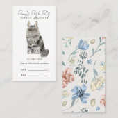 Waterverf Mobiele Pet Groomer Afsprakenkaartje (Voorkant / Achterkant)