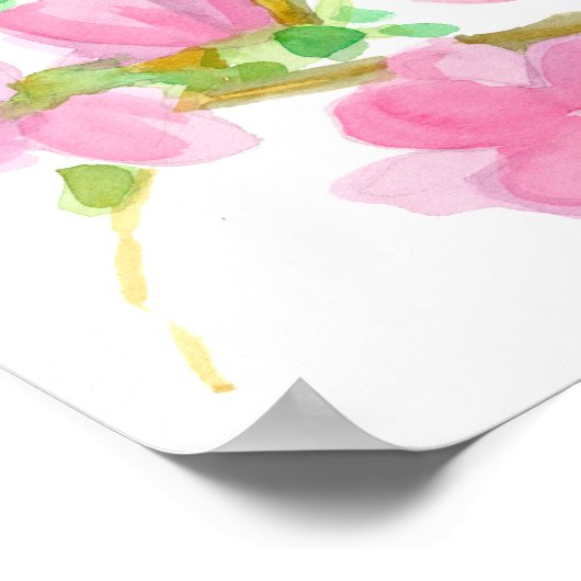 Waterverf Mockingbird State Bird of Mississippi Poster (Hoek)