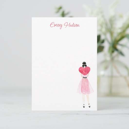 Waterverf Mode Bedankkaart (Staand voorkant)