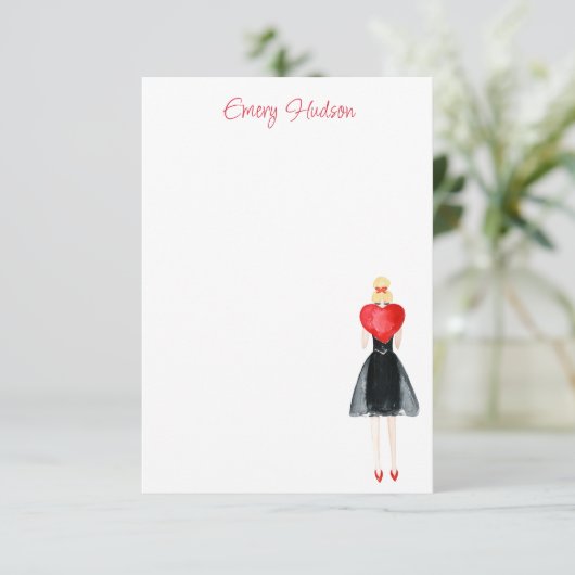 Waterverf Mode Bedankkaart (Staand voorkant)