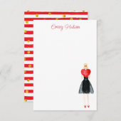 Waterverf Mode Bedankkaart (Voorkant / Achterkant)