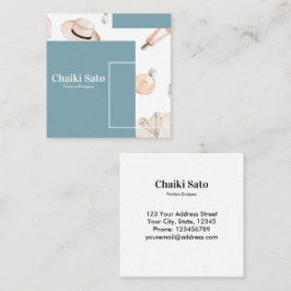 Waterverf Mode Designer Vierkante Visitekaartje