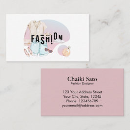 Waterverf Mode Designer Visitekaartje