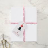 Waterverf Mode Girl Gift Labels Cadeaulabel (Met Touw)