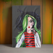 Waterverf Mode Heks Halloween Theedoek