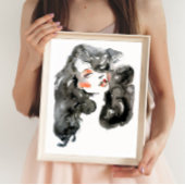 Waterverf Mode illustratie Poster