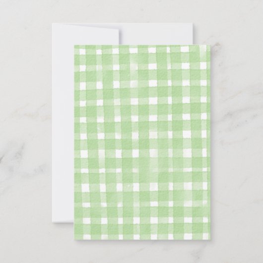 Waterverf Mode Meisje met Greenery Gepersonaliseer Bedankkaart (Achterkant)