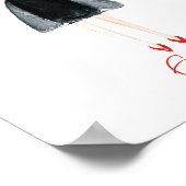 Waterverf Mode Meisje Poster (Hoek)