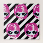 Waterverf Mode Meisjes Gezichten Patroon Legpuzzel (Verticaal)