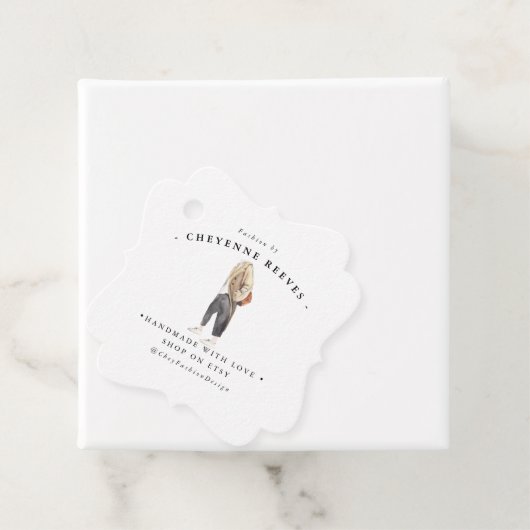 Waterverf Mode ontwerp | Business Hang Label (In situ)