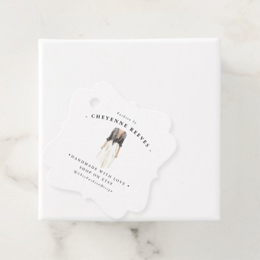 Waterverf Mode ontwerp | Business Hang Label (In situ)