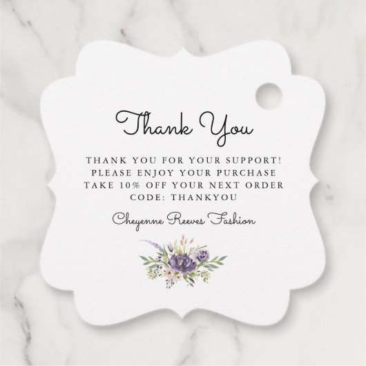 Waterverf Mode ontwerp | Business Hang Label (Achterkant)