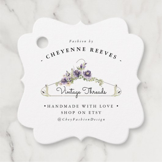 Waterverf Mode ontwerp | Business Hang Label (Voorkant)