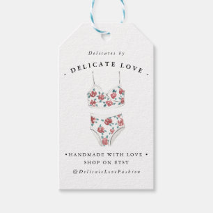Waterverf Mode ontwerp   Business Hang Label Cadeaulabel