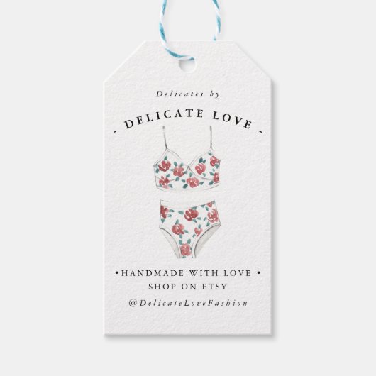 Waterverf Mode ontwerp | Business Hang Label Cadeaulabel (Voorkant)