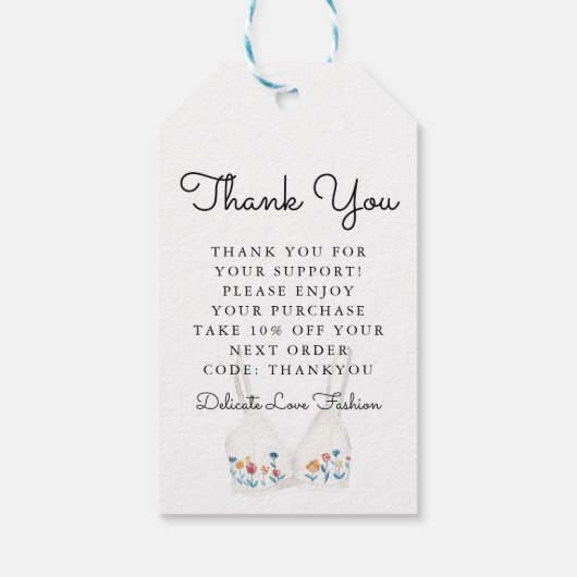 Waterverf Mode ontwerp | Business Hang Label Cadeaulabel (Achterkant)