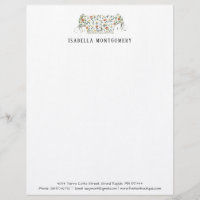 Waterverf Mode Ontwerp Letterhead op maat