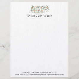 Waterverf Mode Ontwerp Letterhead op maat Briefhoofd
