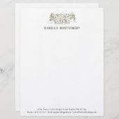 Waterverf Mode Ontwerp Letterhead op maat Briefhoofd (Voorkant / Achterkant)
