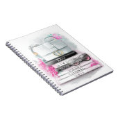 Waterverf mode ontwerp "Purse on books" Notitieboek (Rechterzijde)
