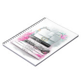 Waterverf mode ontwerp "Purse on books" Notitieboek (Linkerzijde)