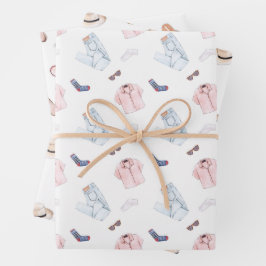 Waterverf Mode Patroon Inpakpapier Vel