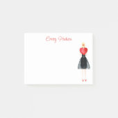 Waterverf Mode van hart Meisje Post-it Opmerkingen Post-it® Notes (Voorkant)