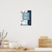 Waterverf Mode verkoop Poster (Keuken)